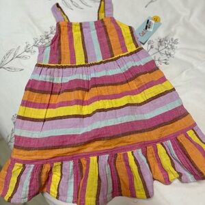 Cat & Jack Colorful Striped Casual Dress